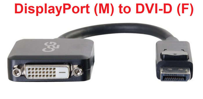10 Pcs x DisplayPort to DVI-D Active Cable Adapter Converter  DisplayPort (M) to DVI-D (F)