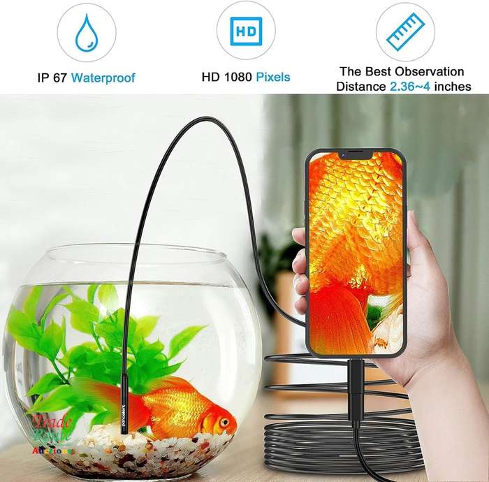 Endoscope Type-C, IP67 Endoscope Camera for Mobile with 3.5m Cable View on Cellphone Screen
