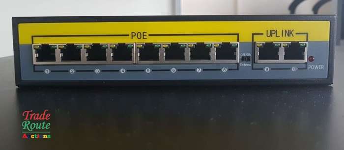 10 PORT POE network cable powered Switch Hub 100Mbps PoE Ethernet 10/100 8 Channel Switch