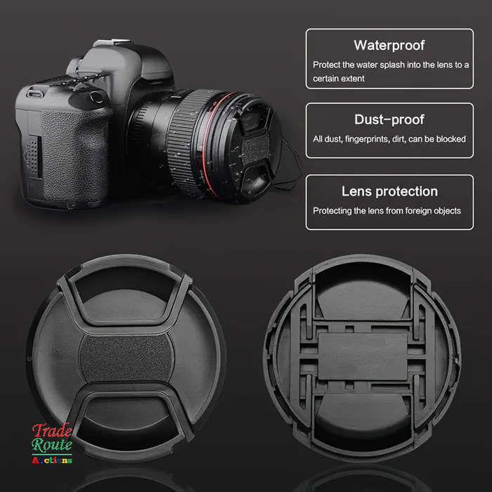 49mm LENS CAP Snap-On Center Pinch Camera Lens Front Cap For Canon Nikon Sony Alpha DSLR Lenses