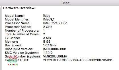 iMac 20-Inch `Core 2 Duo` 2.0Ghz - All in One COMPUTER Desktop - 5GB RAM - 1TB HDD