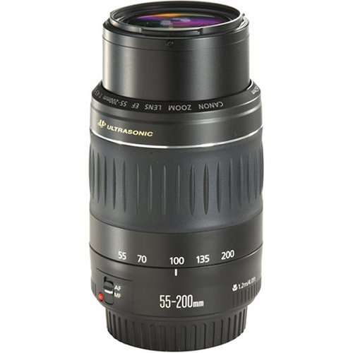 CANON EF 55-200MM USM II TELEPHOTO ZOOM LENS for 350D 400D D1 450D 1000D 550D Canon DSLR Cameras