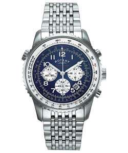ROTARY CHRONOSPEED MEN'S WATCH S/STEEL STRAP IN BOX - If u can't afford a BREITLING NAVITIMER
