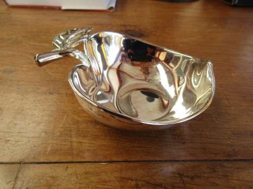 SILVER PLATED APPLE BOWL