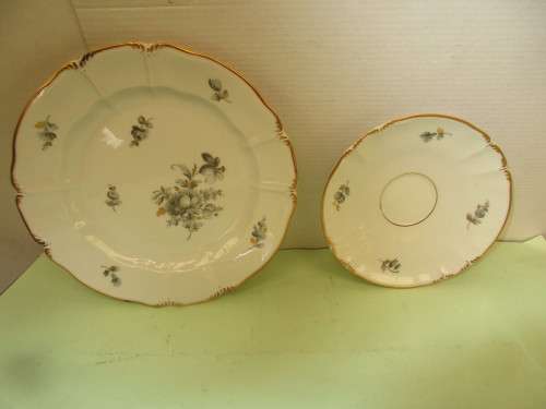 NYMPHENBURG (GERMANY) TRIO CUP SAUCER AND BISCUIT   PLATE 1975