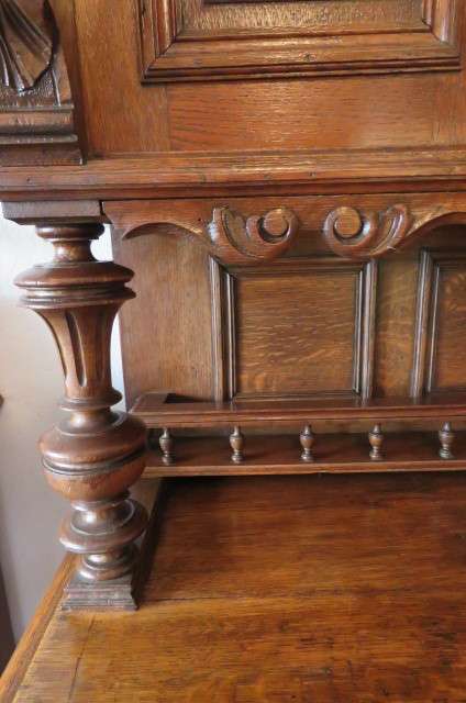 A STUNNING LARGE CARVED BUFFET
