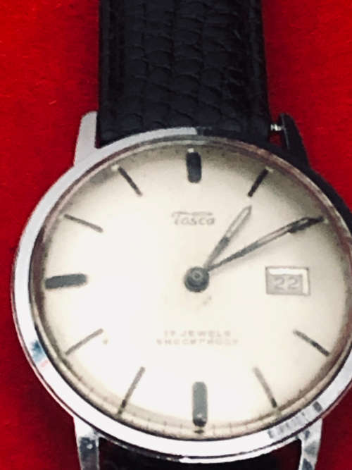VINTAGE TOSCA 17 JEWELS SHOCKPROOF MANUAL WATCH (B14)