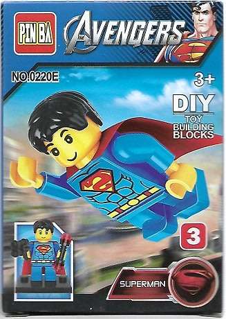 *PinBa Brand* Superman Minifigure Super Hero
