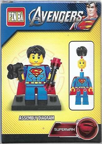 *PinBa Brand* Superman Minifigure Super Hero