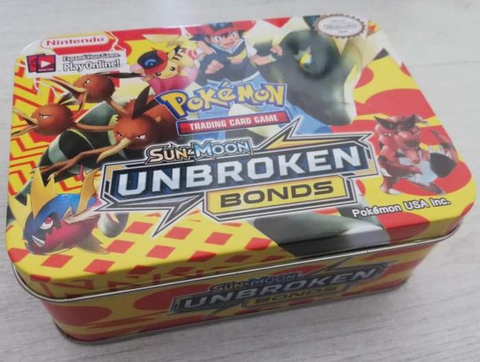 Pokemon Tin Box Including 40 Pokemon Cards PLUS 2 Booster Packs - Perfect Christmas Gift - Xmas