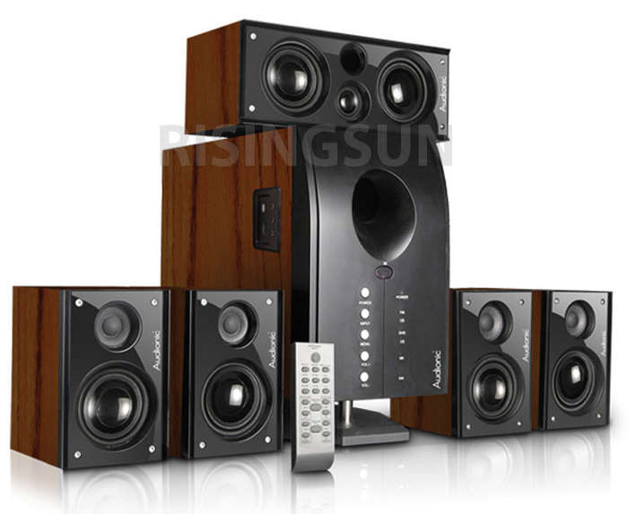 AUDIONIC *PACE 3* 2500W SPEAKERS WITH BUILTIN MP3 PLAYER, FM RADIO, REMOTE, CARD READER