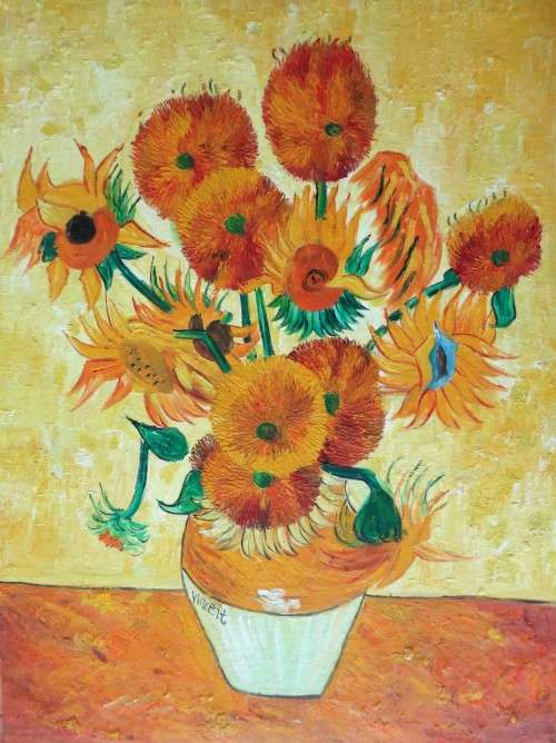 after van gogh sunflowers large oil painting