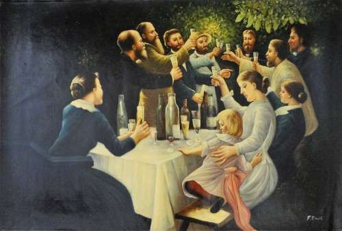 celebrations oil painting