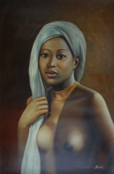 african female nude study oil painting