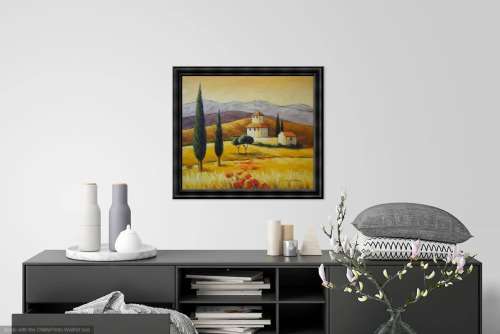 tuscan landscape oil painting
