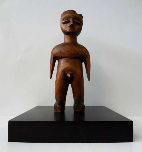 ewe male figure wood sculpture african artefact - venovi/venavi