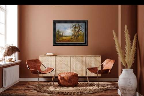 elephant oil painting