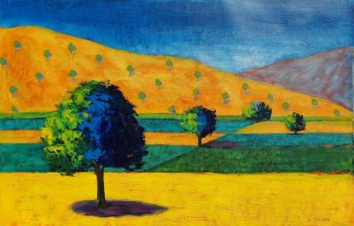 Colourful landscape - Oil Painting