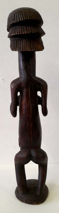 west african baule female wood figure artefact sculpture