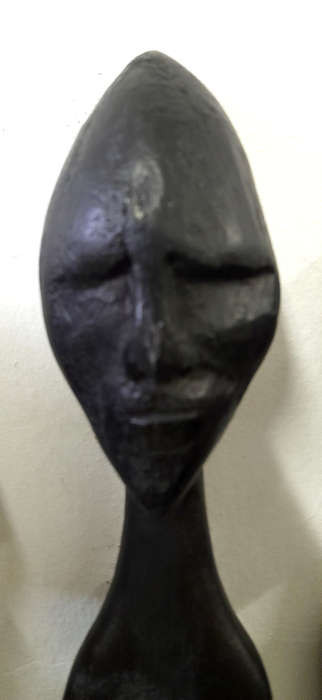 5 pcs male & female african wood figures