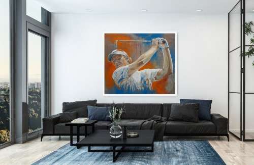 Ernie Els `The Big Easy` oil painting
