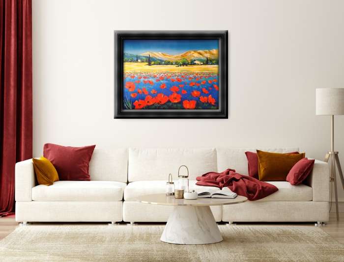 modern colourful landscape oil painting