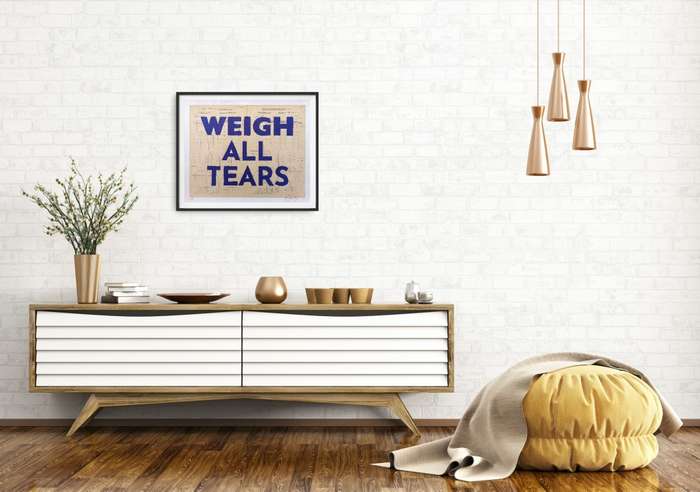 william kentridge -`weigh all tears`print
