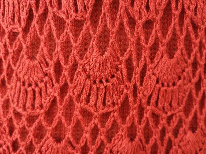 Crochet Beach Dress - Brick red / Orange
