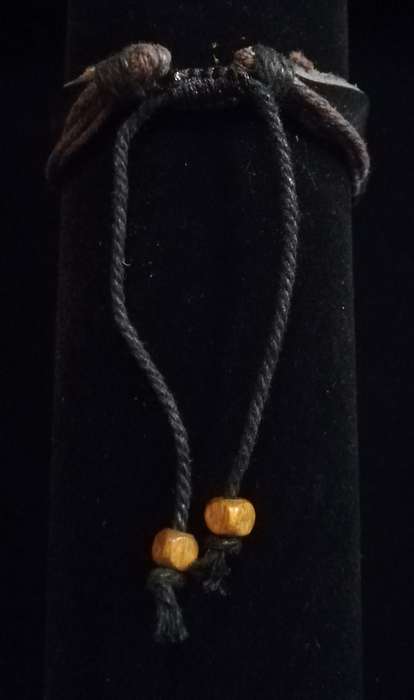 Unisex Multilayer Adjustable Beaded Leather & Wax String Bracelet with Peace & Hamsa Charm