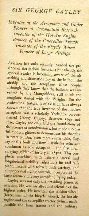 Sir George Cayley the Inventor of the Aeroplane