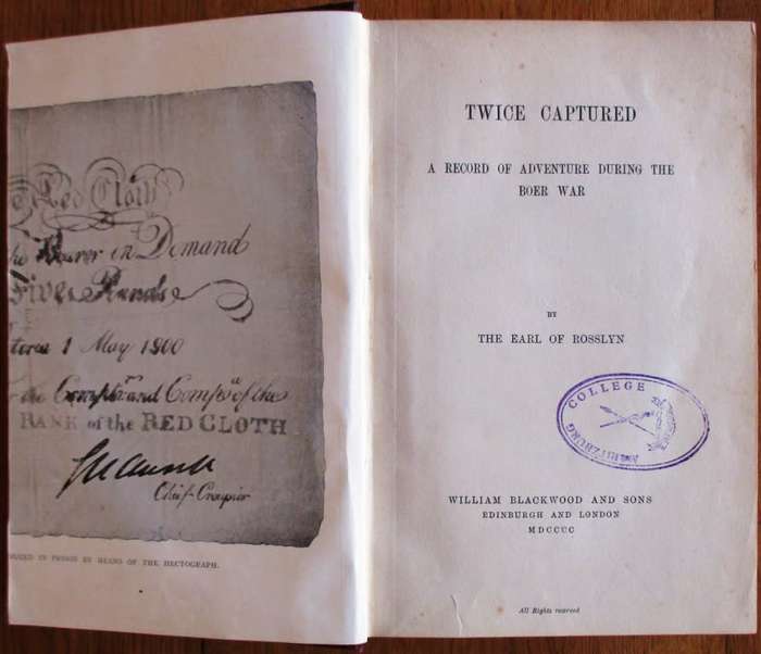 Twice Captured a Record of Adventure During the Boer War