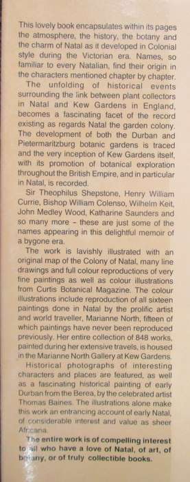Natal the Garden Colony Victorian Natal and the Royal Botanic Gardens, Kew