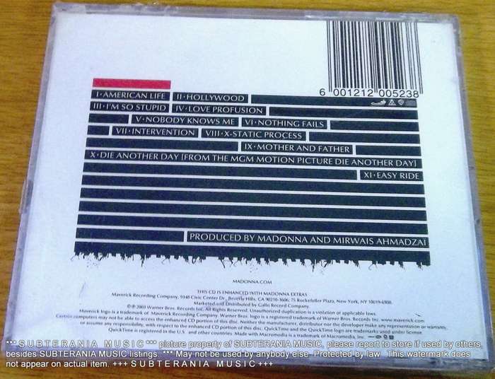 MADONNA American Life  [Shelf G Box 5]