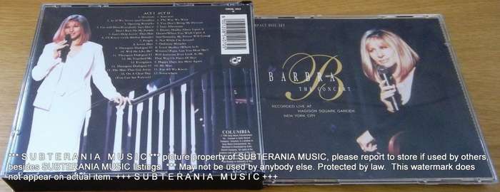 BARBRA STREISAND Barbra The Concert Madison Square Garden  2 CD [Shelf G Box 6]