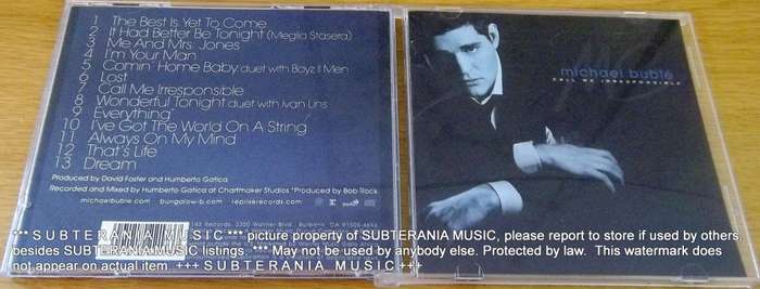 MICHAEL BUBLE Call Me Irresponsible [Shelf G Box 6]