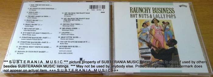 RAUNCHY BUSINESS HOT NUTS & LOLLYPOPS jazz / blues  [SHELF G BOX 7]