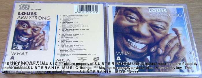 LOUIS ARMSTRONG What a Wonderful World JAZZ  [Shelf G box 9]