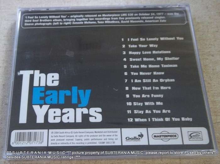 SOUL BROTHERS I Feel So Lonely Without You CD  The Early Years