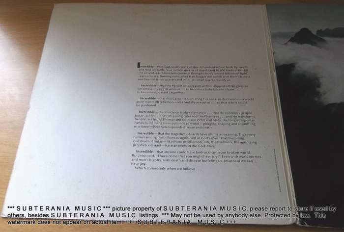 THE CARPENTER Christian Movie Soundtrack Vinyl LP