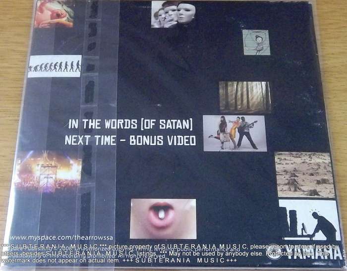 THE ARROWS In the Words of Satan DVD  [Shelf G Box 14]