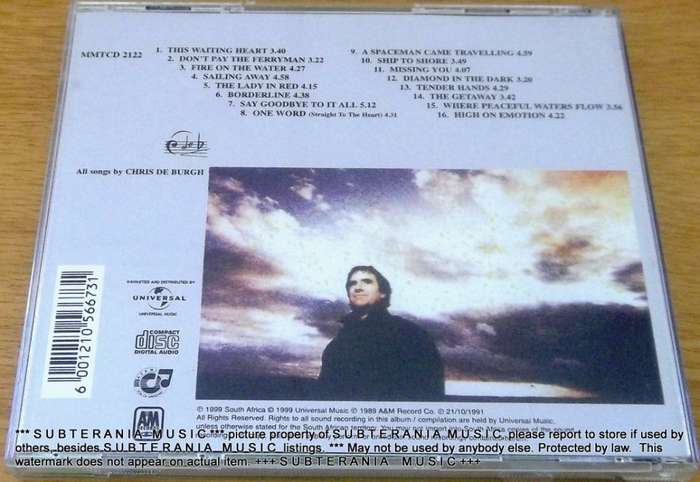 CHRIS DE BURGH Spark to a Flame Best Of     [Shelf G Box 17]