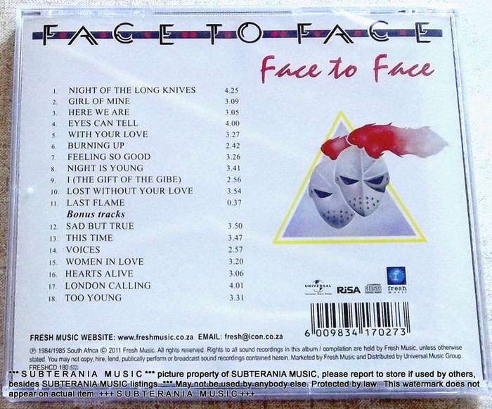 FACE TO FACE Face to Face + Bonus Tracks Best of
