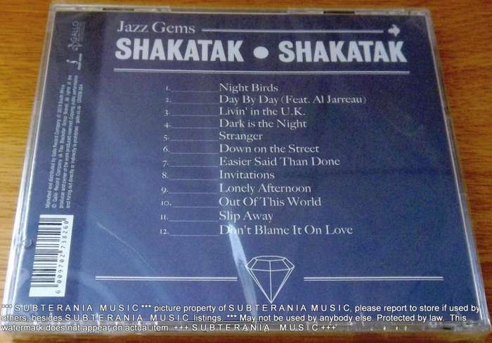 SHAKATAK Jazz Gems Cat# CDGEM 054