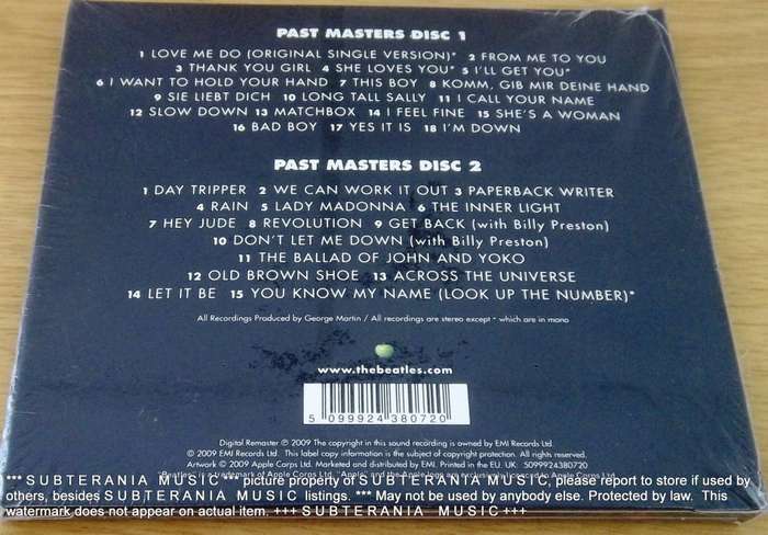 THE BEATLES Past Masters 2xCD [2009 remaster]
