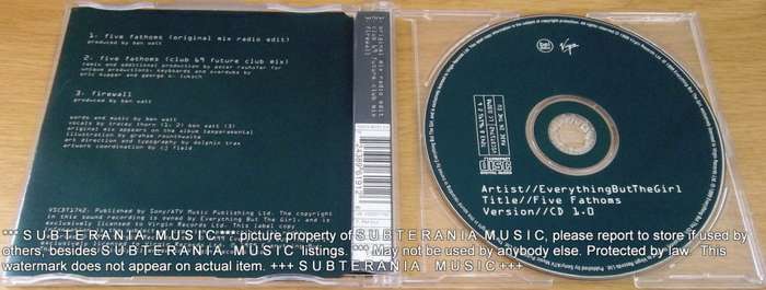 EVERYTHING BUT THE GIRL Five Fathoms CD Maxi Single   [Shelf G Box 18]