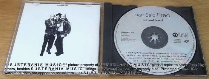 RIGHT SAID FRED Sex and Travel  [Shelf G Box 18]