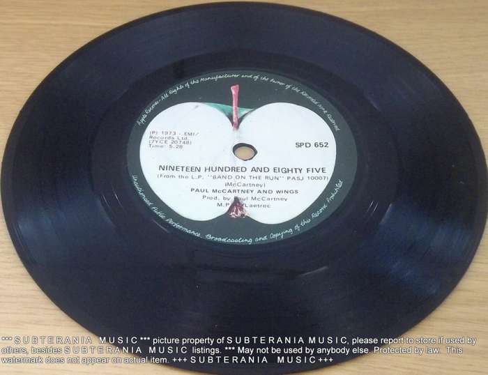 PAUL McCARTNEY AND WINGS Band on the Run 7` single