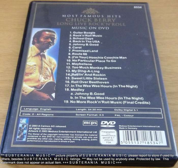 CHUCK BERRY Long Live Rock n Roll DVD