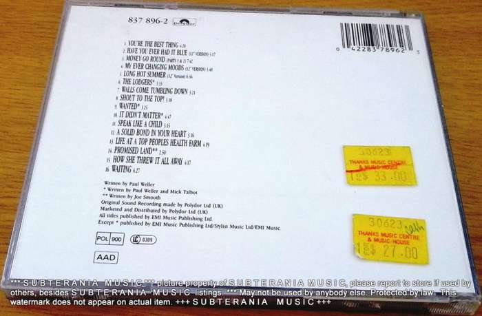 THE STYLE COUNCIL The Singular Adventures of the Style Council [Shelf G Box 19]