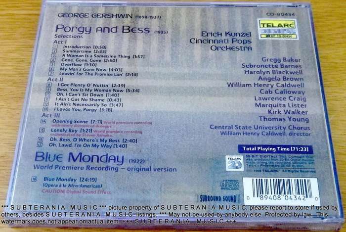 George Gershwin Todd Duncan  Anne Brown Porgy And Bess